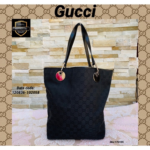 Gucci Handbags - Gucci tote bag black canvas handbag